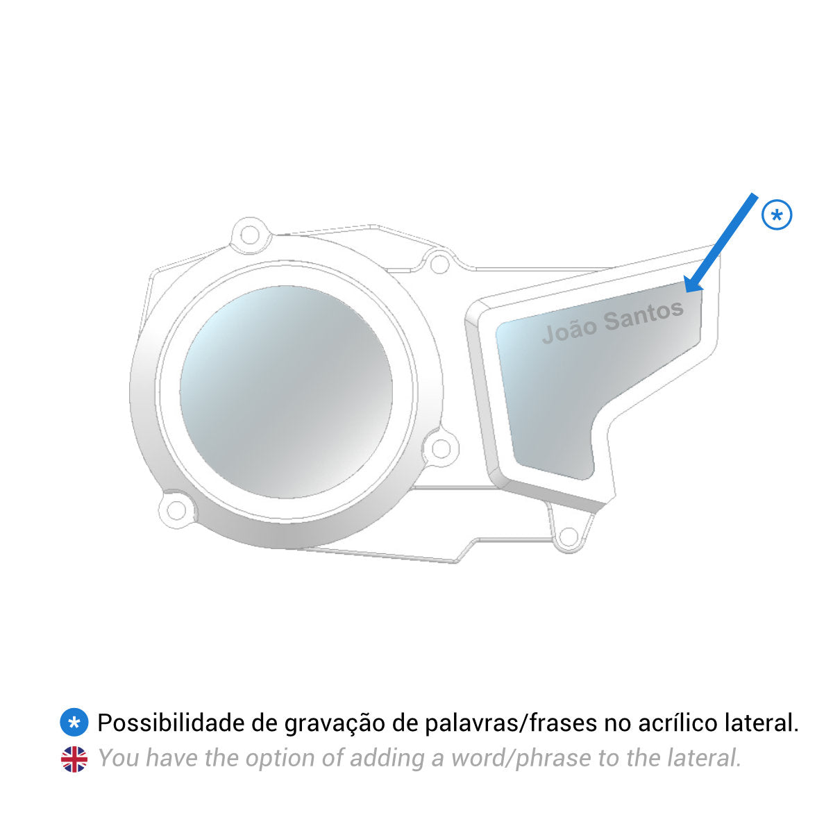 (NEW!) DT LCD 50cc Carbon Effect Engine Cover