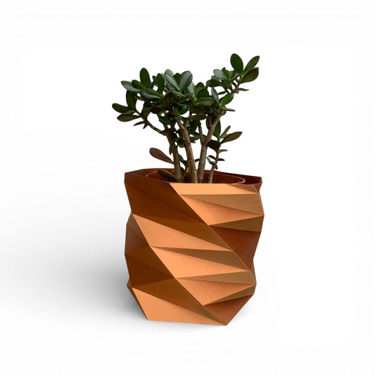 Decorative Vase with Straight Lines – 30cm | Minimalist Design