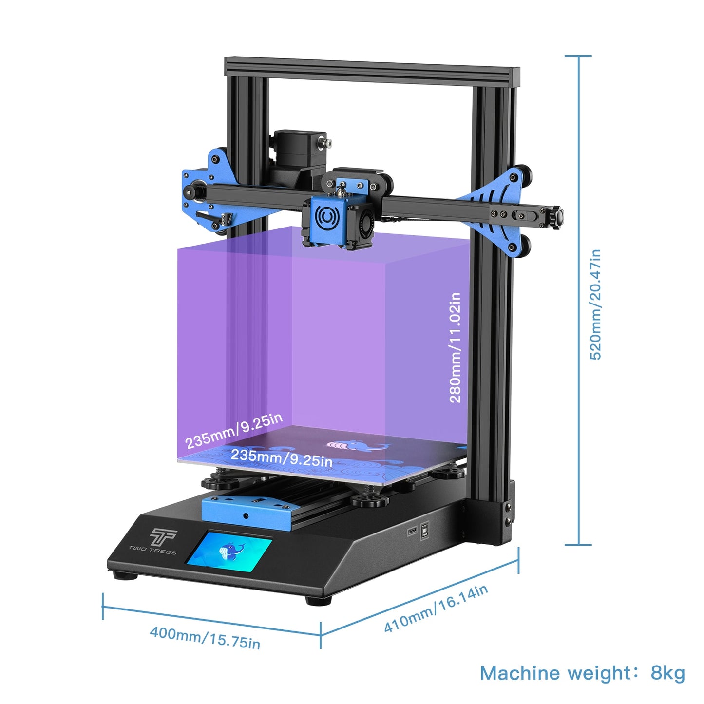 Twotrees 3D Blu-3 V2 I3 3D