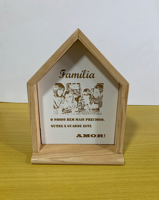 Centro de Mesa com foto da Familia