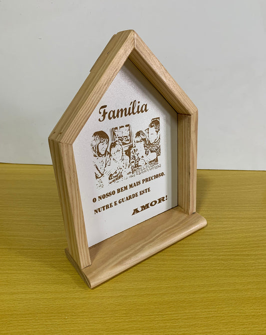 Centro de Mesa com foto da Familia