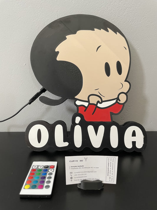 Candeeiro Olivia do Popeye com Nome