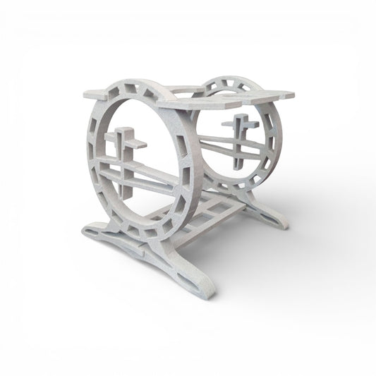 Wine Rack for 2 Bottles and 4 Glasses | Ideal for Restaurants and Cafes