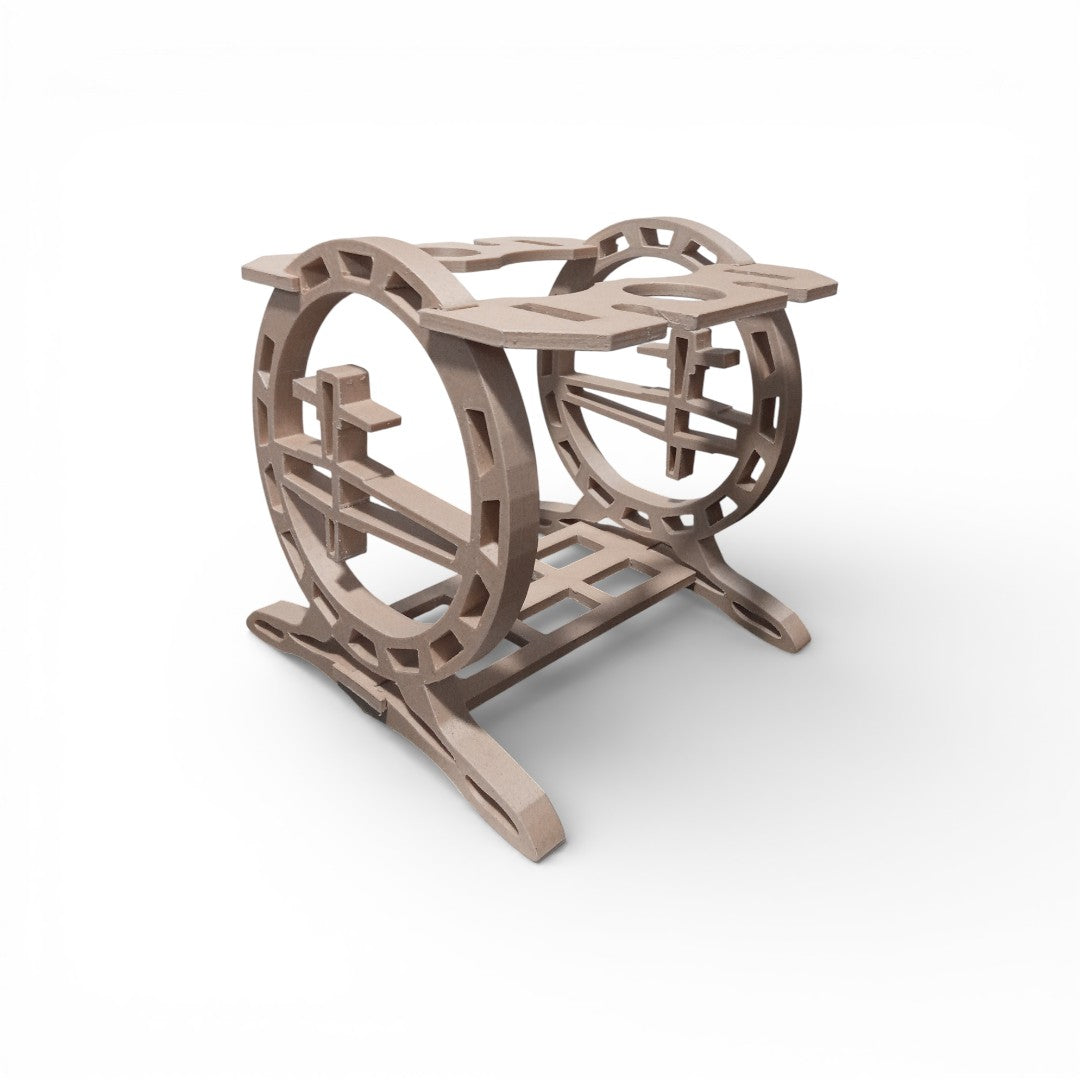 Wine Rack for 2 Bottles and 4 Glasses | Ideal for Restaurants and Cafes