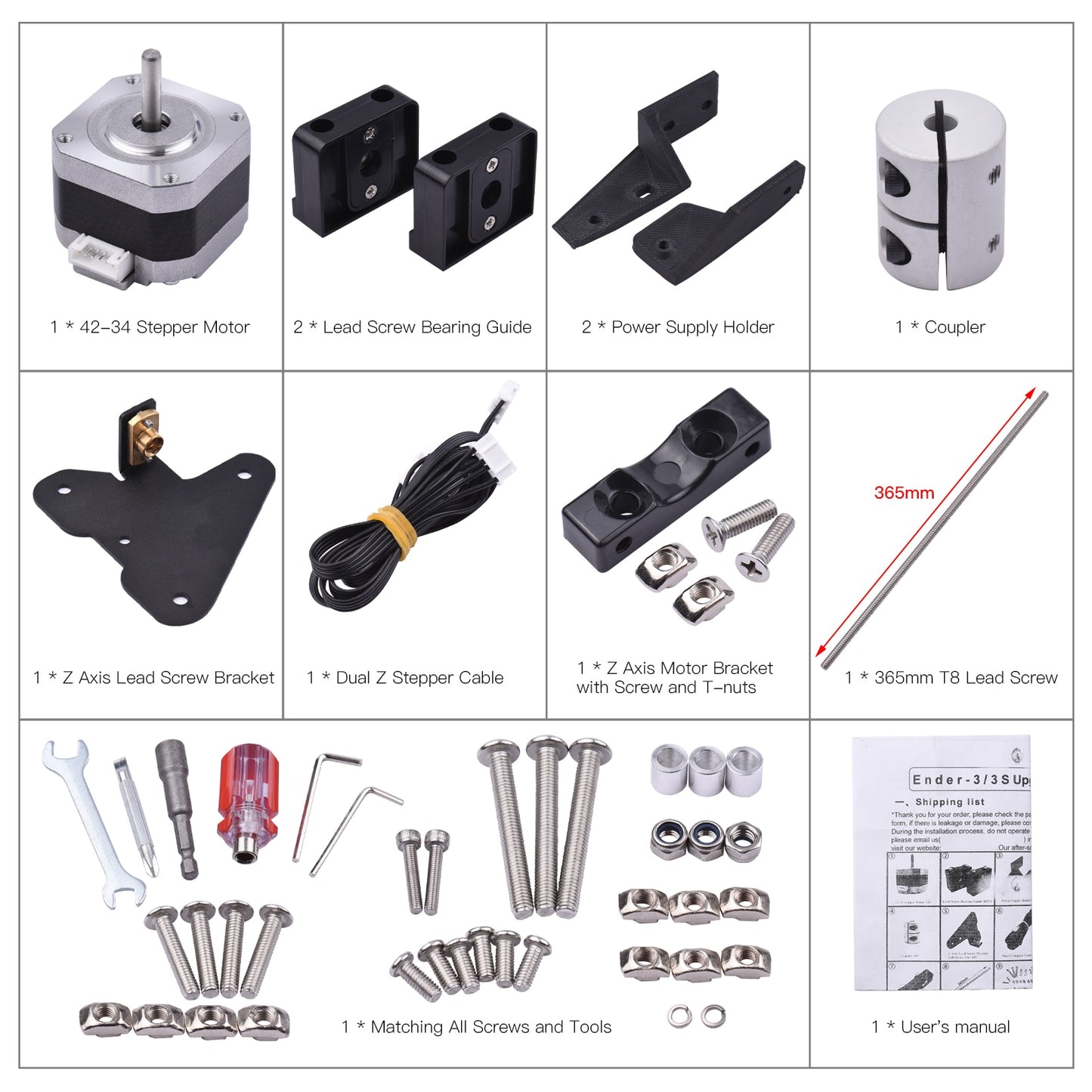 Dual Z Axis Creality Ender-3 Ender-3S Ender-3 Pro 3D Printer